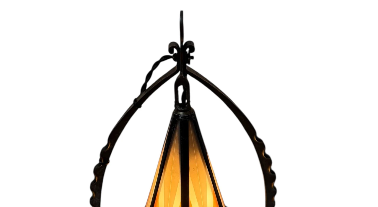 Art Deco Amsterdamse School Table Lamp by Amsterdamsche Kunstsmederij, 1920s